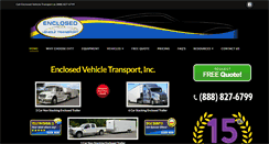 Desktop Screenshot of enclosedvehicletransport.com