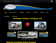 Tablet Screenshot of enclosedvehicletransport.com